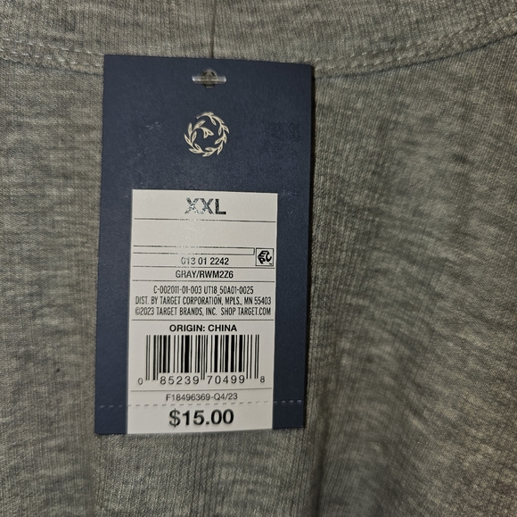 NEW Universal thread gray long sleeve ribbed shirt XXL 2XL cropped - Picture 5 of 8